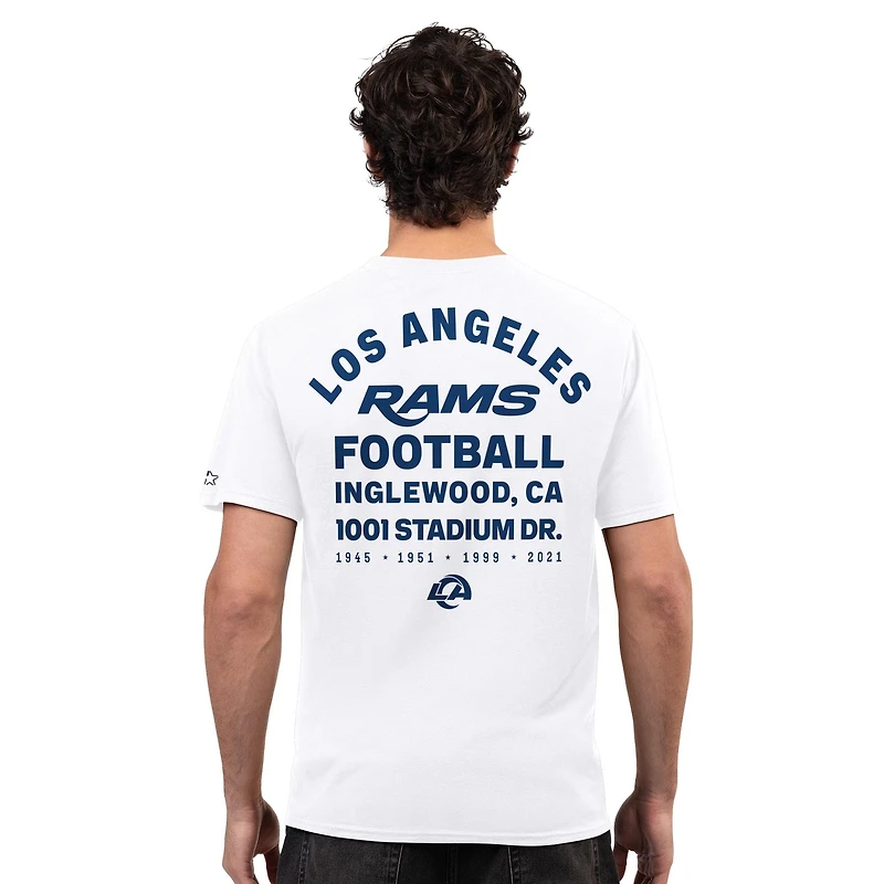 Men's Starter White Los Angeles Rams 1801 Prime Time T-Shirt