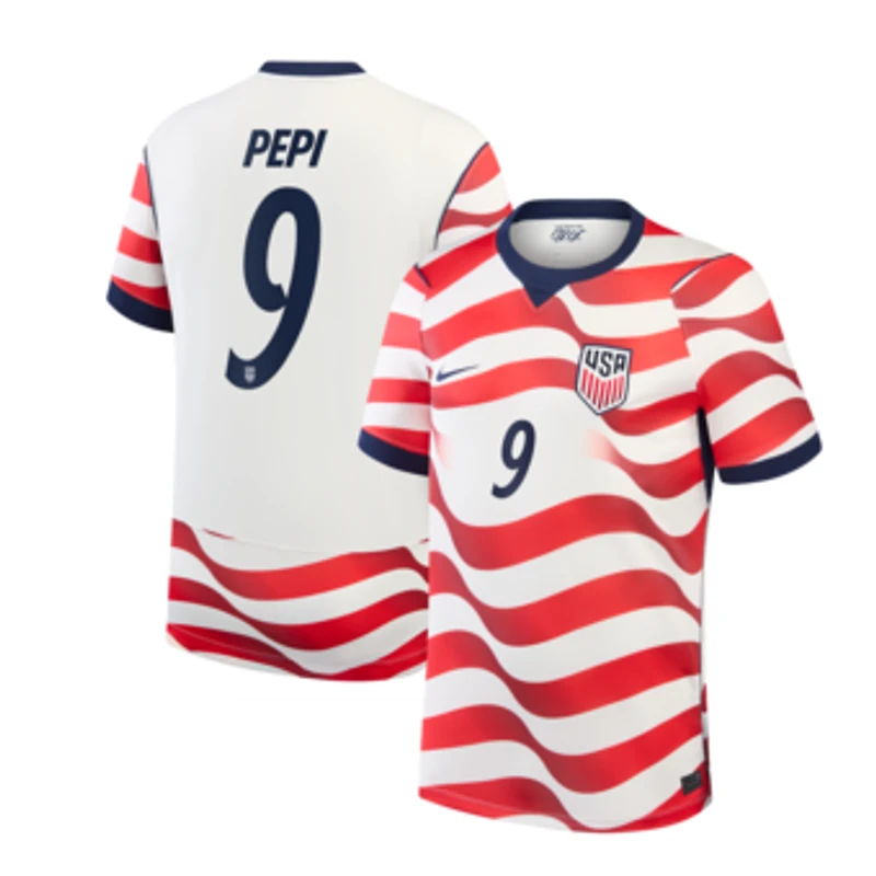 Men's Nike Ricardo Pepi White USMNT 2026 Home Stadium Replica Jersey