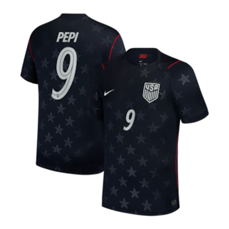 Men's Nike Ricardo Pepi Blue USMNT 2026/27 Away Stadium Replica Jersey