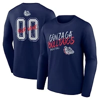 Men's Navy Gonzaga Bulldogs Hustle Personalized Name & Number Long Sleeve T-Shirt