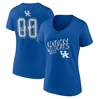 Women's Royal Kentucky Wildcats Hustle Personalized Name & Number V-Neck T-Shirt