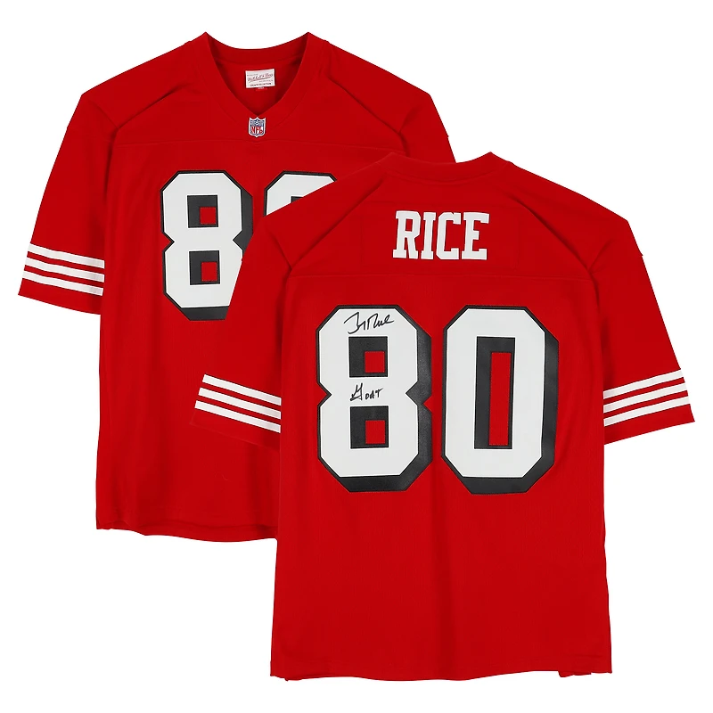 Jerry Rice San Francisco 49ers Autographed Red Mitchell & Ness 1994 Replica Jersey with "Goat" Inscription