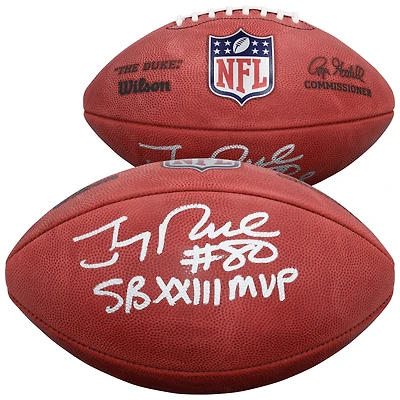 Jerry Rice San Francisco 49ers Autographed Duke Full Color Football with "SB XXIII MVP" Inscription