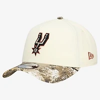 Men's New Era Cream San Antonio Spurs Realtree Chrome Two-Tone 9FORTY A-Frame Adjustable Hat