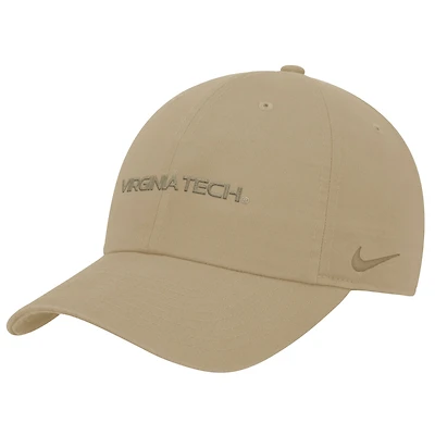 Men's Nike Beige Virginia Tech Hokies Club Adjustable Hat