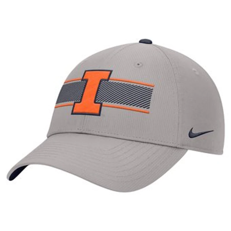 Men's Nike Gray Illinois Fighting Illini Ripstop Dri-FIT Adjustable Hat