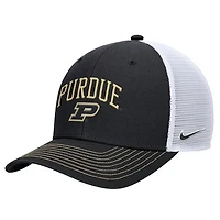 Men's Nike Black Purdue Boilermakers Rise Adjustable Trucker Hat