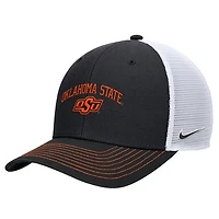 Men's Nike Black Oklahoma State Cowboys Rise Adjustable Trucker Hat