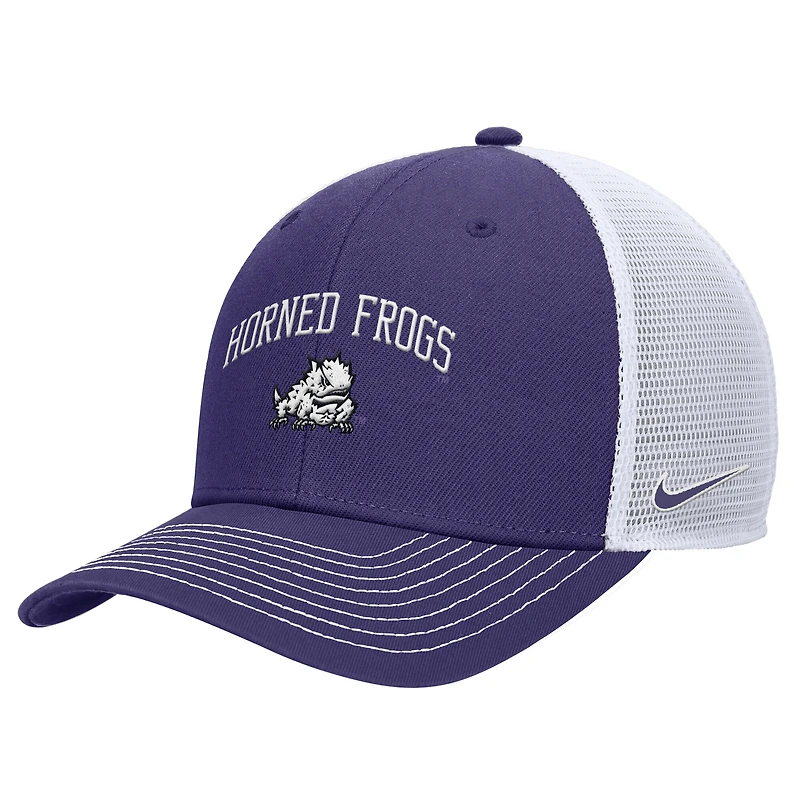 Men's Nike Purple TCU Horned Frogs Rise Adjustable Trucker Hat