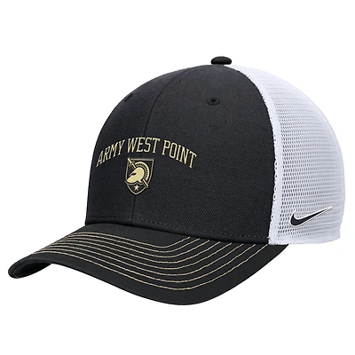 Men's Nike Black Army Black Knights Rise Adjustable Trucker Hat