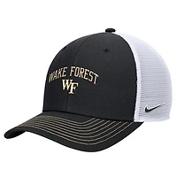 Men's Nike Black Wake Forest Demon Deacons Rise Adjustable Trucker Hat