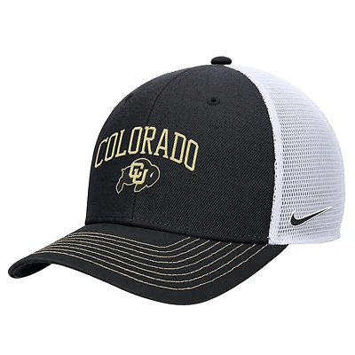 Men's Nike Black Colorado Buffaloes Rise Adjustable Trucker Hat
