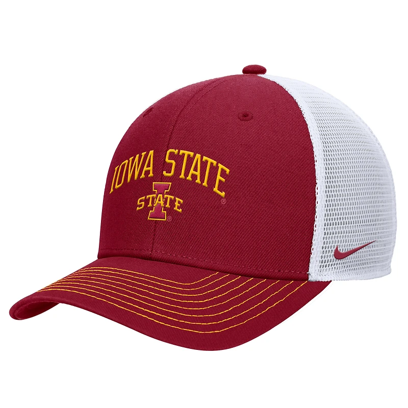 Men's Nike Cardinal Iowa State Cyclones Rise Adjustable Trucker Hat