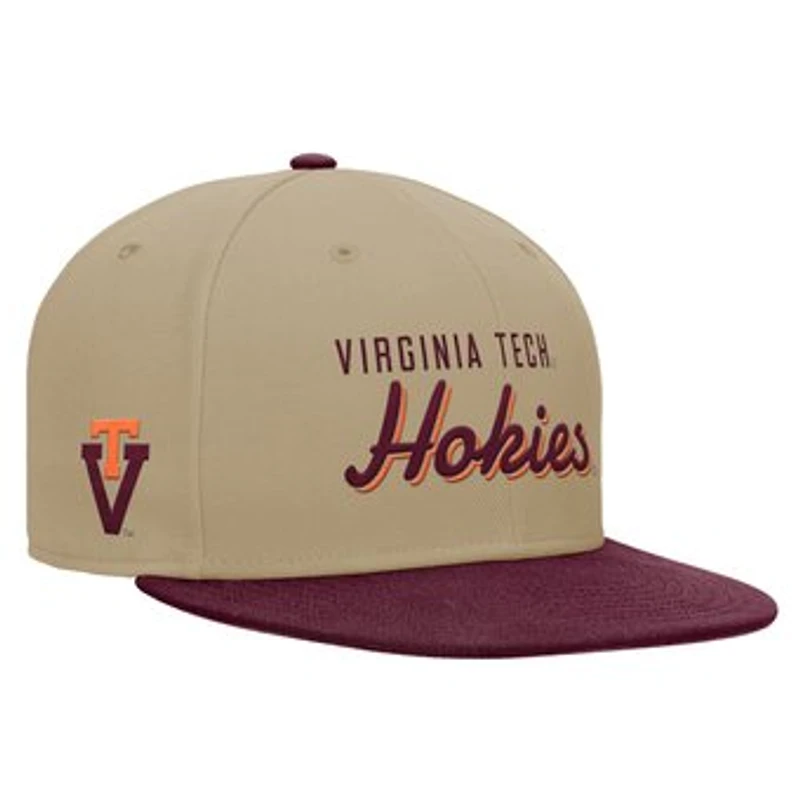 Men's Nike Beige/Maroon Virginia Tech Hokies Pro Dri-FIT Snapback Hat