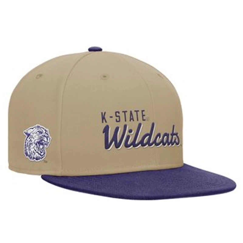 Men's Nike Beige/Purple Kansas State Wildcats Pro Dri-FIT Snapback Hat