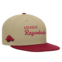 Men's Nike Beige/Cardinal Arkansas Razorbacks Pro Dri-FIT Snapback Hat