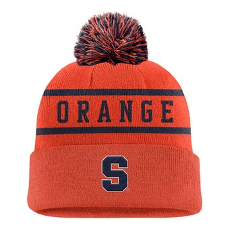 Men's Nike Orange Syracuse Orange Peak Cuffed Knit Hat with Pom