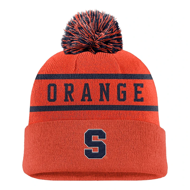 Men's Nike Orange Syracuse Orange Peak Cuffed Knit Hat with Pom