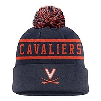 Men's Nike Navy Virginia Cavaliers Peak Cuffed Knit Hat with Pom
