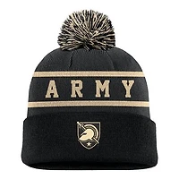 Men's Nike Black Army Black Knights Peak Cuffed Knit Hat with Pom