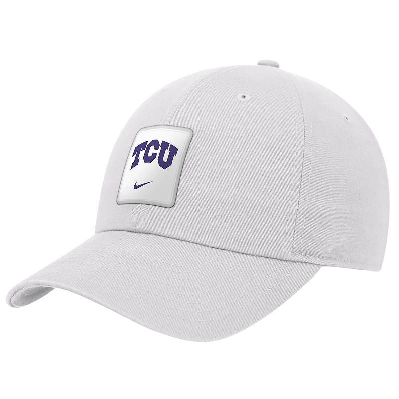 Men's Nike White TCU Horned Frogs 2026 On-Field Club Adjustable Hat