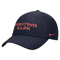 Men's Nike Navy Illinois Fighting Illini 2026 Sideline Ripstop Dri-FIT Adjustable Hat