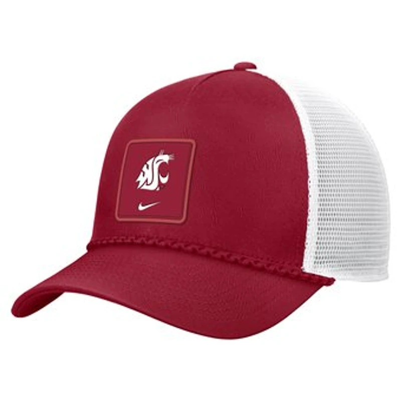 Men's Nike Crimson Washington State Cougars 2026 On-Field Rope Adjustable Trucker Hat