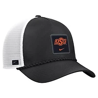 Men's Nike Black Oklahoma State Cowboys 2026 On-Field Rope Adjustable Trucker Hat
