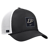Men's Nike Black Purdue Boilermakers 2026 On-Field Rope Adjustable Trucker Hat