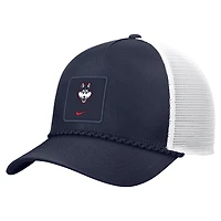Men's Nike Navy UConn Huskies 2026 On-Field Rope Adjustable Trucker Hat