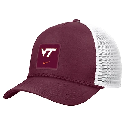 Men's Nike Maroon Virginia Tech Hokies 2026 On-Field Rope Adjustable Trucker Hat