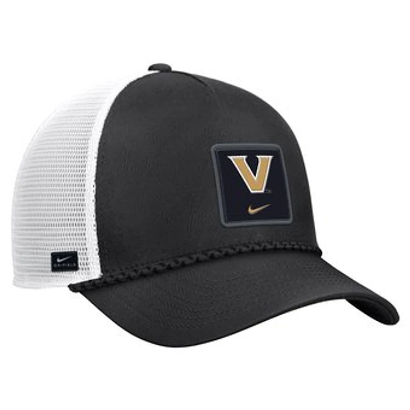 Men's Nike Black Vanderbilt Commodores 2026 On-Field Rope Adjustable Trucker Hat