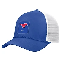 Men's Nike Royal SMU Mustangs 2026 On-Field Rope Adjustable Trucker Hat