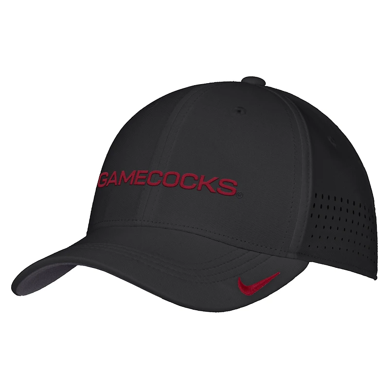 Men's Nike Black South Carolina Gamecocks 2026 On-Field AeroBill SwooshFlex Dri-FIT Hat