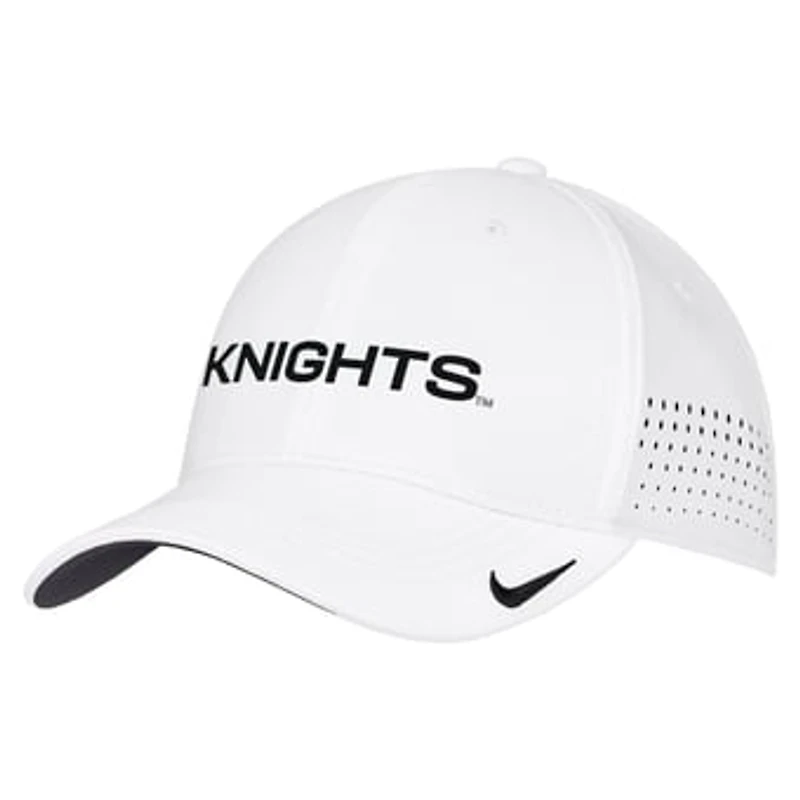 Men's Nike White UCF Knights 2026 On-Field AeroBill SwooshFlex Dri-FIT Hat
