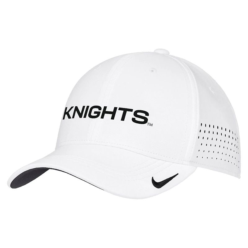 Men's Nike White UCF Knights 2026 On-Field AeroBill SwooshFlex Dri-FIT Hat