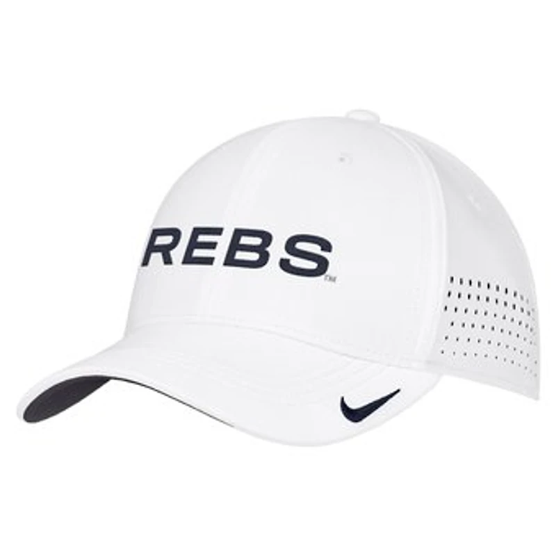 Men's Nike White Ole Miss Rebels 2026 On-Field AeroBill SwooshFlex Dri-FIT Hat