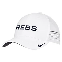 Men's Nike White Ole Miss Rebels 2026 On-Field AeroBill SwooshFlex Dri-FIT Hat