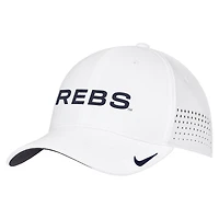 Men's Nike White Ole Miss Rebels 2026 On-Field AeroBill SwooshFlex Dri-FIT Hat