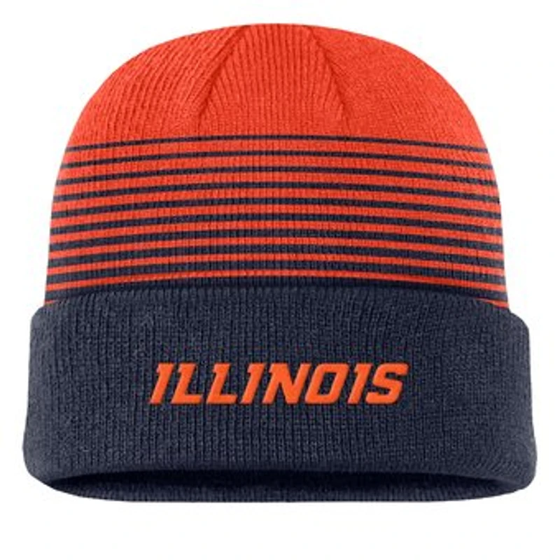 Men's Nike Navy/Orange Illinois Fighting Illini 2026 On-Field Gradient Terra Cuffed Knit Hat