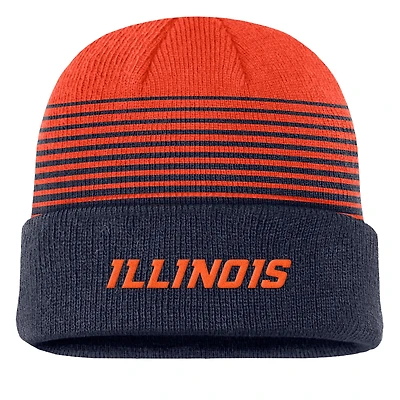 Men's Nike Navy/Orange Illinois Fighting Illini 2026 On-Field Gradient Terra Cuffed Knit Hat
