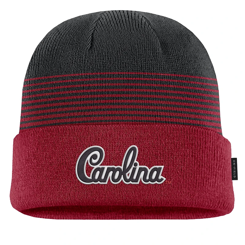Men's Nike Garnet/Black South Carolina Gamecocks 2026 On-Field Gradient Terra Cuffed Knit Hat