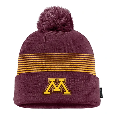 Men's Nike Maroon Minnesota Golden Gophers 2026 On-Field Peak Cuffed Knit Hat with Pom