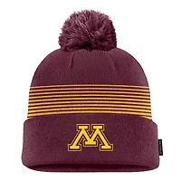 Men's Nike Maroon Minnesota Golden Gophers 2026 On-Field Peak Cuffed Knit Hat with Pom