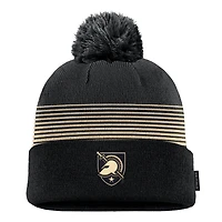 Men's Nike Black Army Black Knights 2026 On-Field Peak Cuffed Knit Hat with Pom