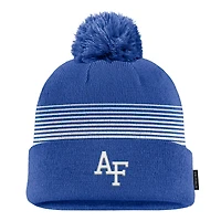 Men's Nike Royal Air Force Falcons 2026 On-Field Peak Cuffed Knit Hat with Pom
