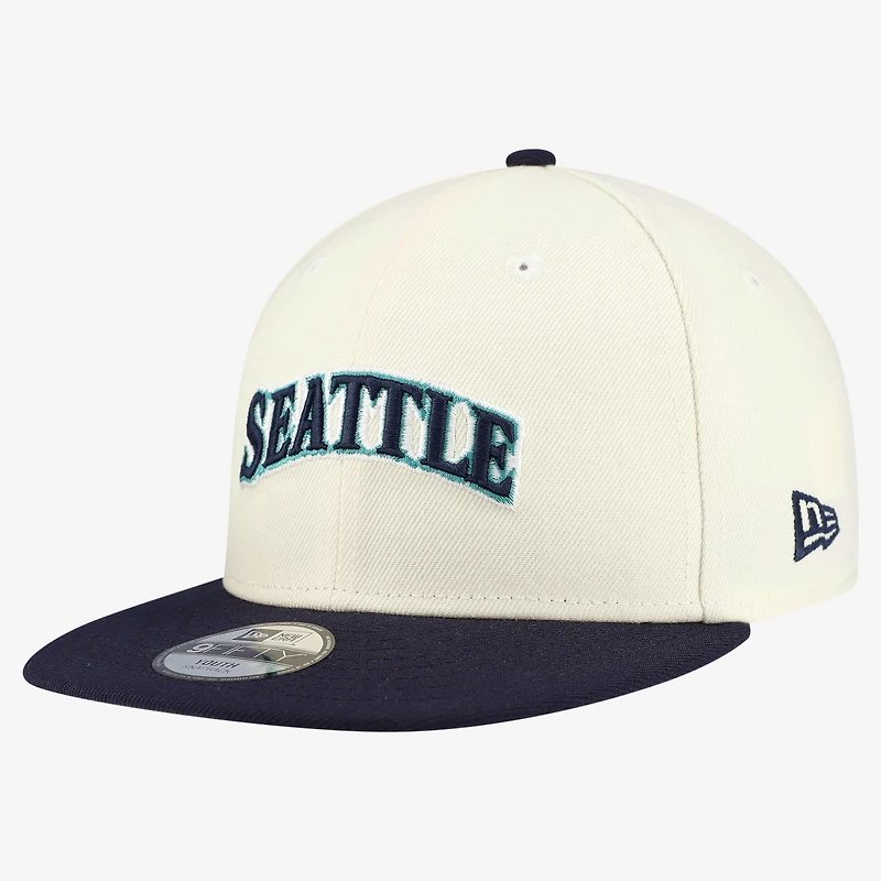 Youth New Era White Seattle Mariners Two-Tone 9FIFTY Snapback Hat