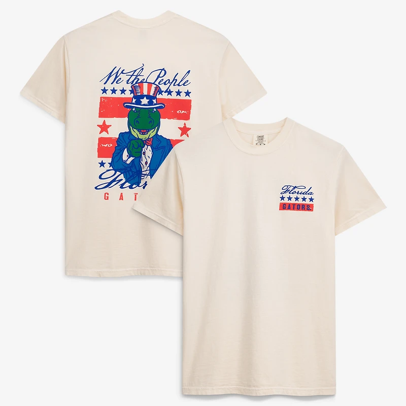 Men's Cream Florida Gators Uncle Sam Mascot T-Shirt