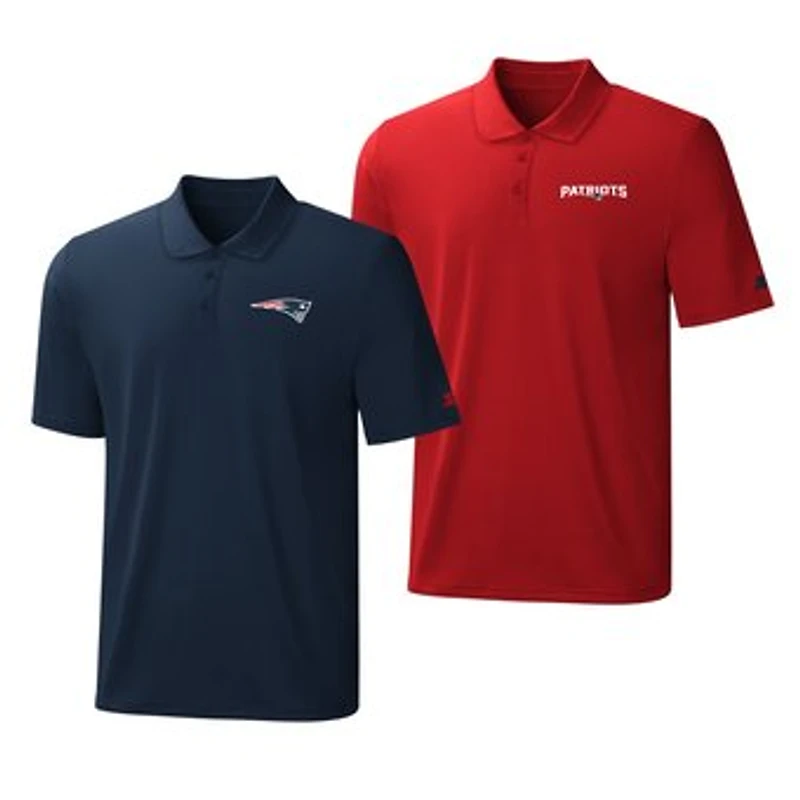 Men's Starter Navy/Red New England Patriots Two-Pack Logo Polo Set