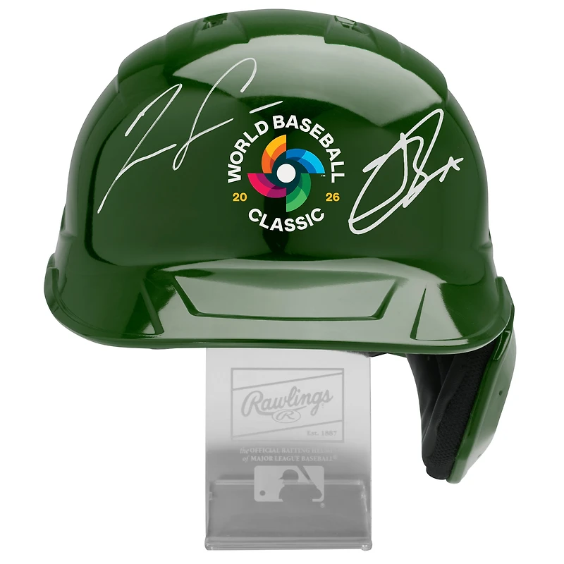 Ronald Acuña Jr. & Jackson Chourio Venezuela Baseball Autographed 2026 World Baseball Classic Champions Replica Batting Helmet - Limited Edition of 25